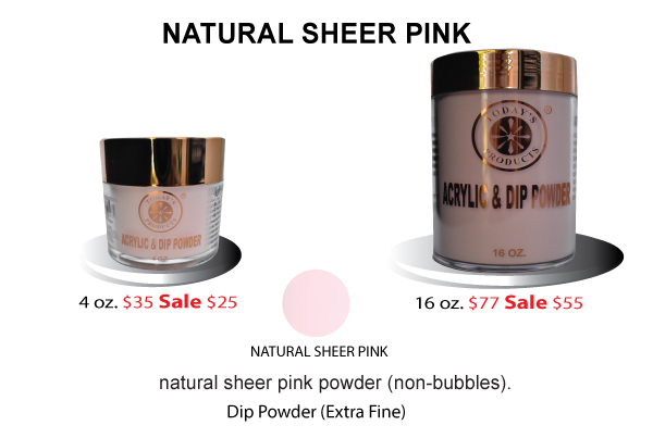 natural sheer pink dip powder